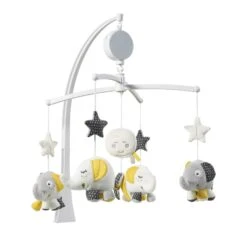 Babyfan Mobile Musical Gris De Sauthon Baby Déco