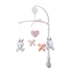 Lapinou Mobile Musical Rose De Domiva