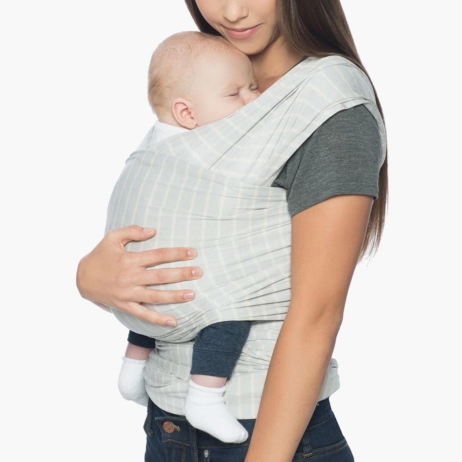 Écharpe De Portage Aura Gris Rayé De Ergobaby