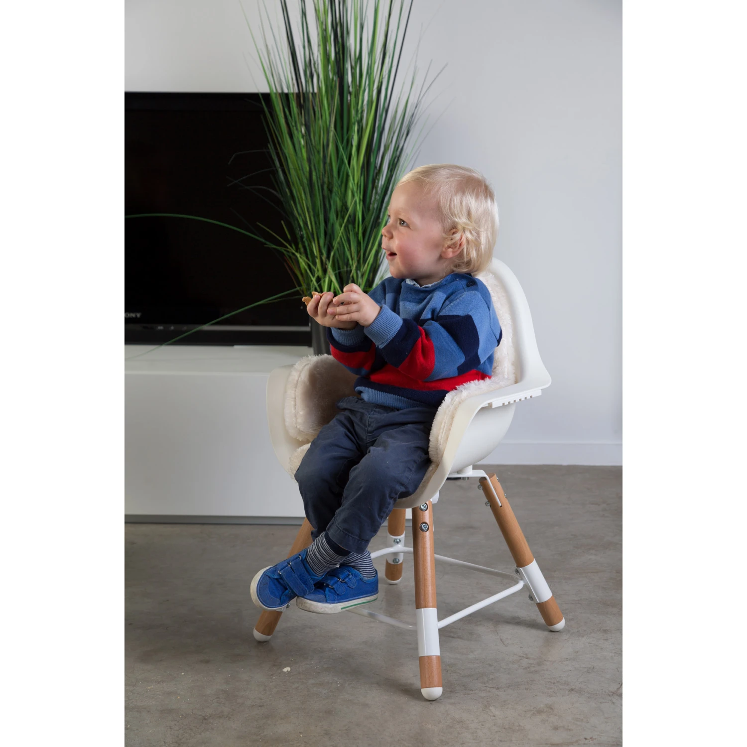 Chaise Haute Evolu 2 + Arceau Naturel/Blanc De Childhome – Image 9