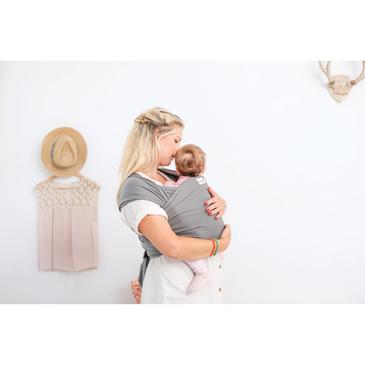 Écharpe De Portage Tricot-Slen Organic Extensible Bio Organic Silvercloud De Babylonia – Image 2