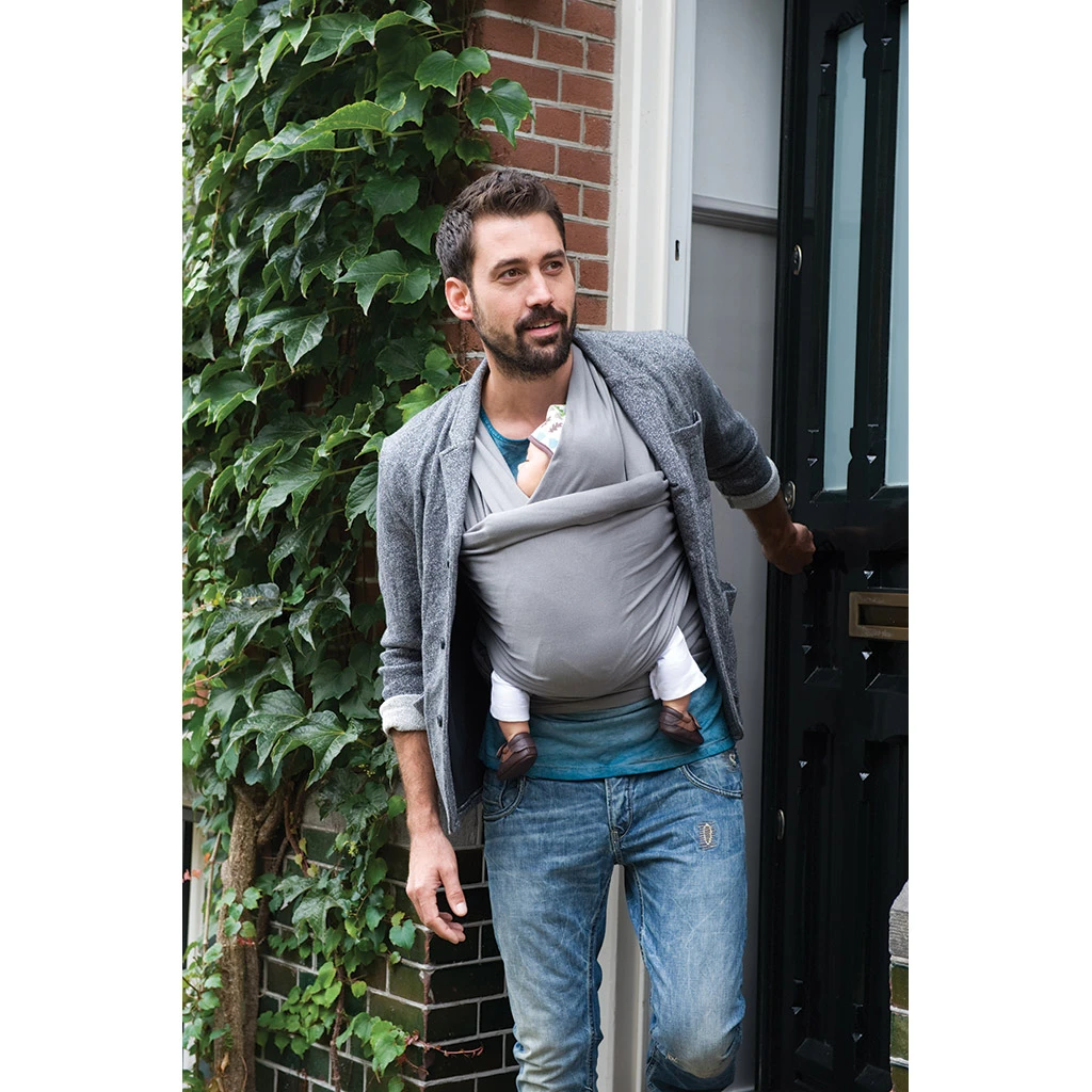 Écharpe De Portage Tricot-Slen Organic Extensible Bio Organic Silvercloud De Babylonia – Image 4