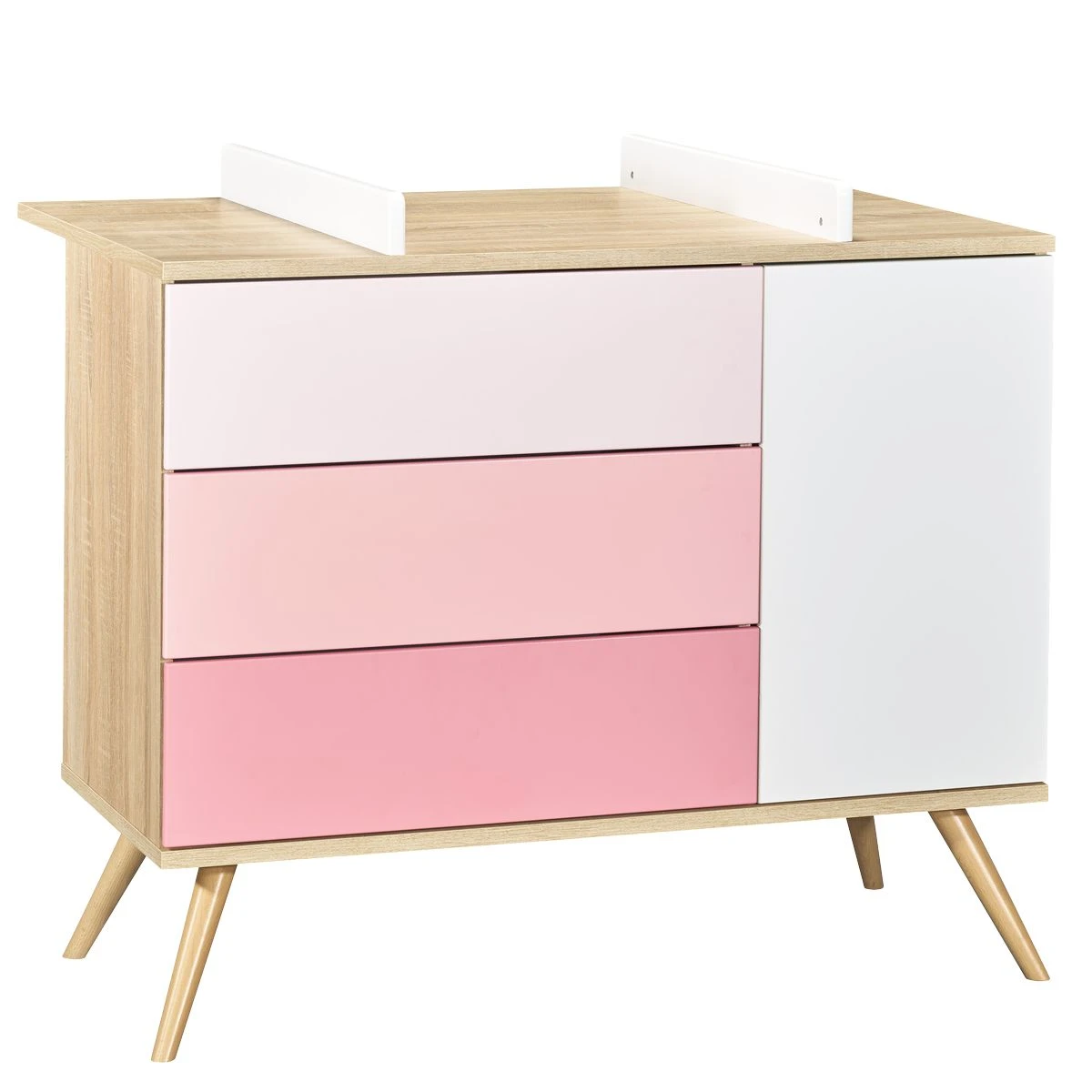 Seventies Dispositif à Langer Chêne Doré De Sauthon Baby's Sweet Home – Image 5