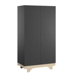 Playwood Armoire 2 Portes Graphite/Bois De Vox