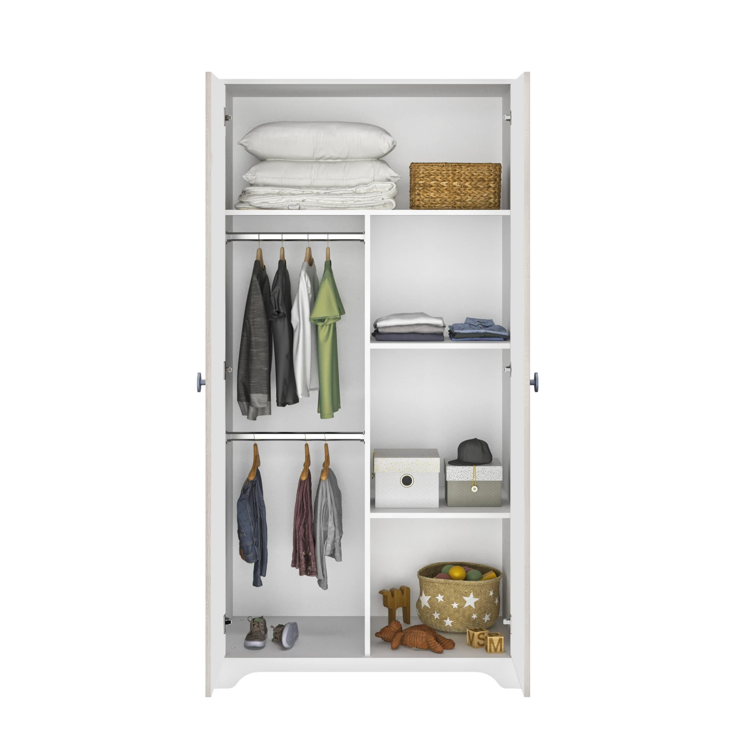 Marius Armoire 2 Portes Chêne Cérusé De Galipette – Image 2