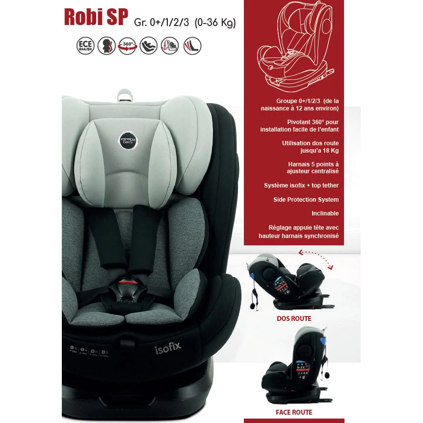 Siège Auto Robi SP 0+1/2/3 Gris De Formula Baby – Image 3