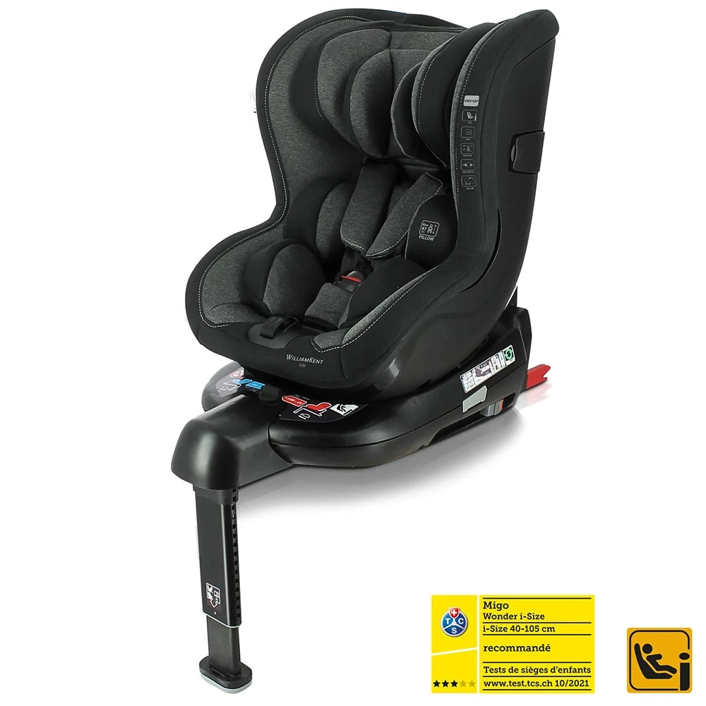 Siège Auto Wonder I-Size Noir/Gris De William Kent 1733