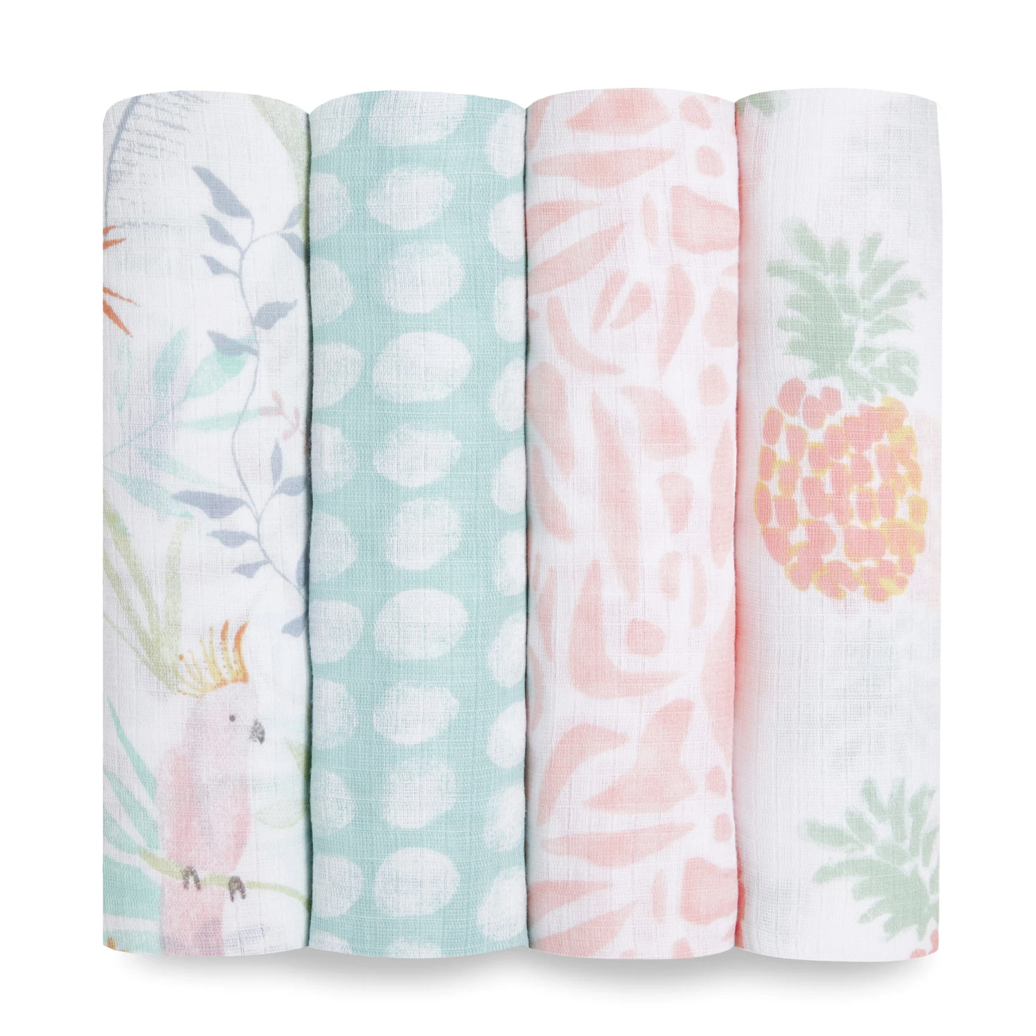Lot De 4 Maxi-Langes Mousseline Tropicalia De Aden + Anais Essentials