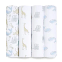 Lot De 4 Maxi-Langes Mousseline Natural History De Aden + Anais Essentials