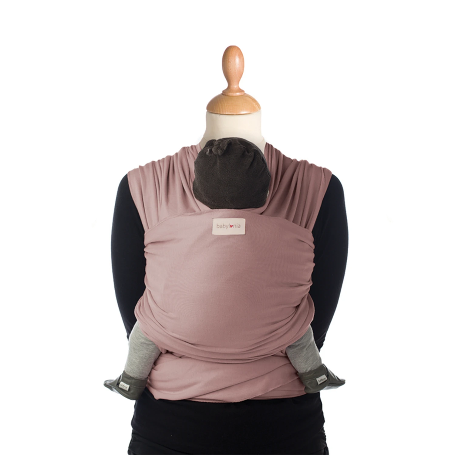 Écharpe De Portage Tricot-Slen Organic Extensible Bio Bois De Rose De Babylonia