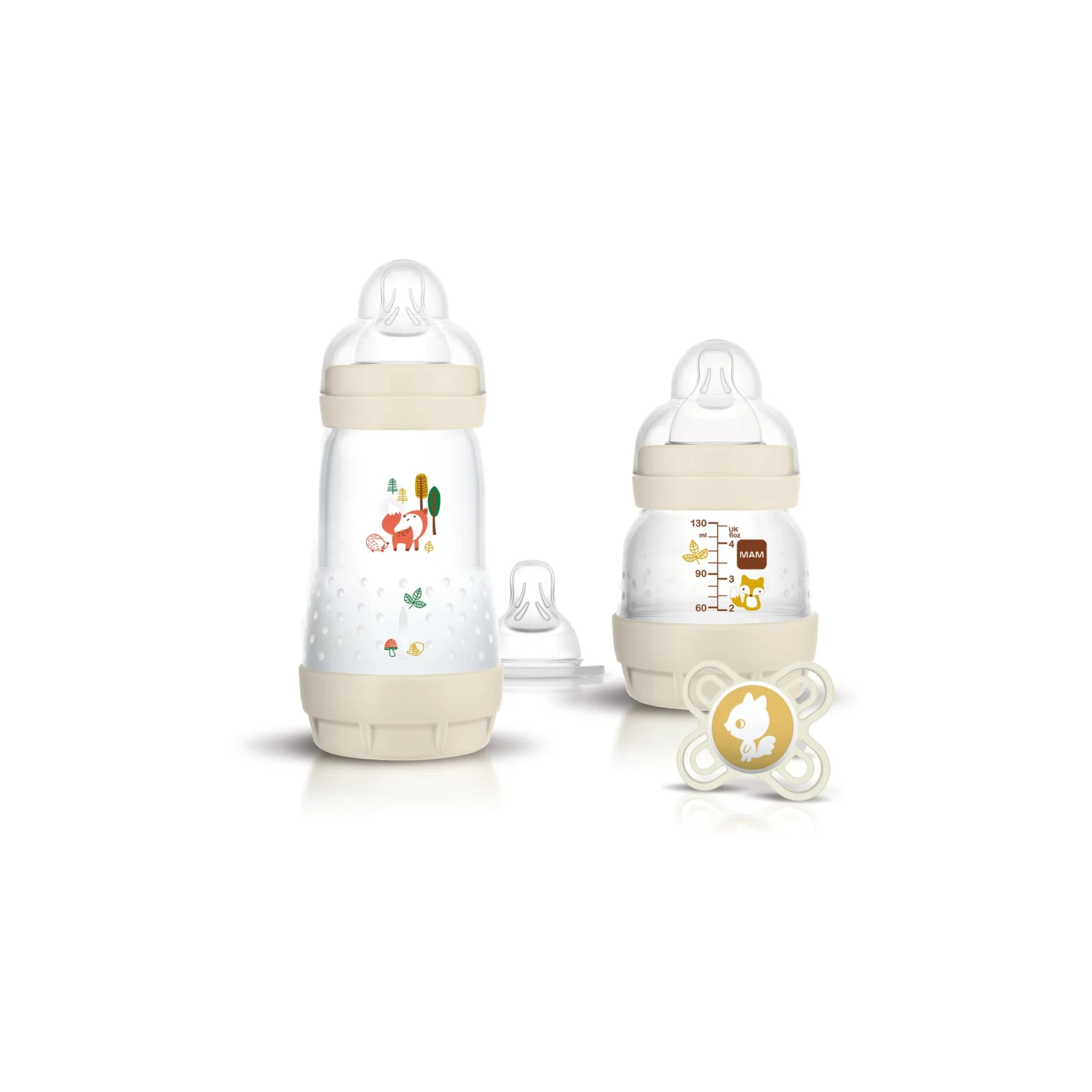 Kit Naissance - 2 Biberons + 1 Sucette + 1 Tétine Nature Lin De Mam