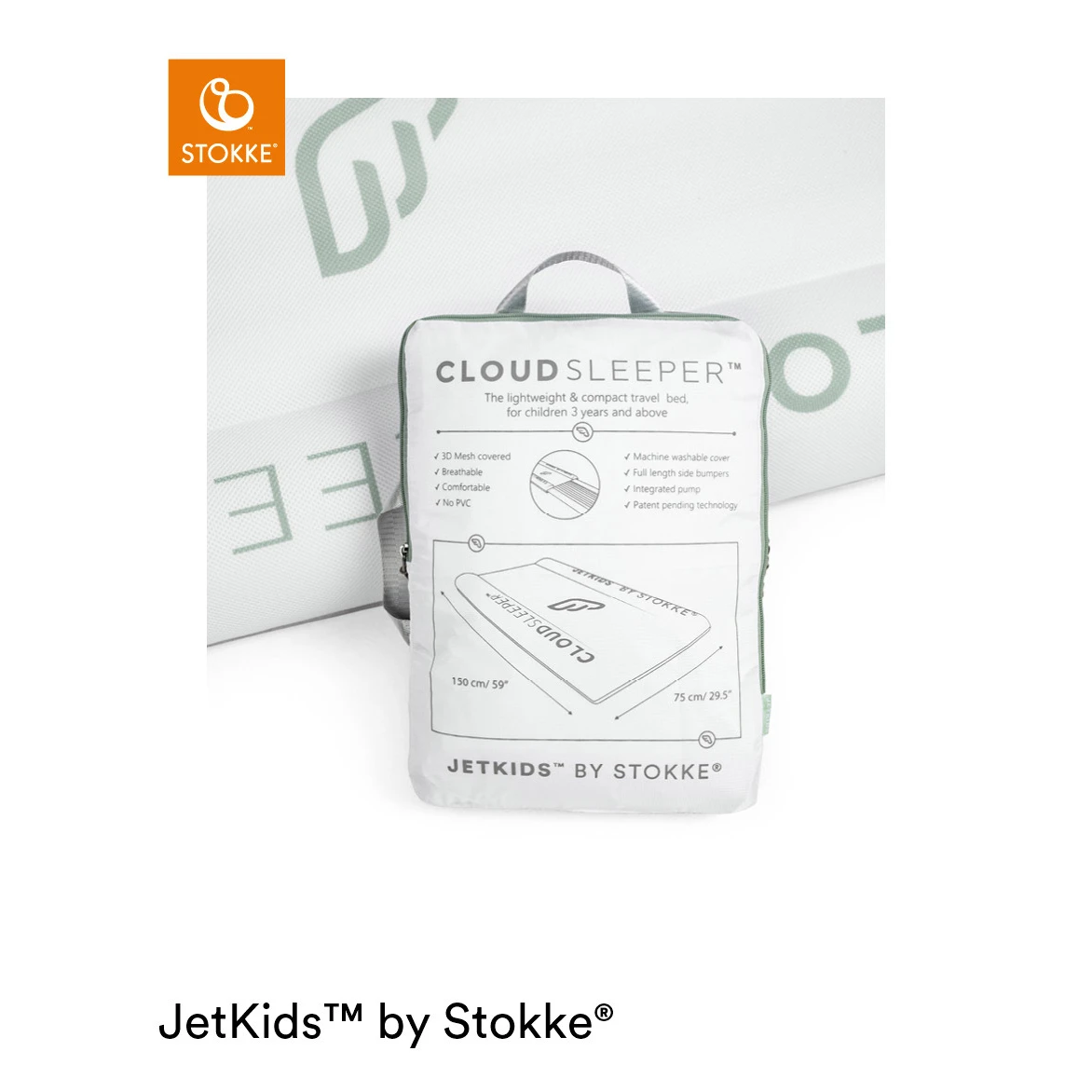Lit De Voyage Gonflable Cloudsleeper™ Jetkids™ De Stokke® – Image 5