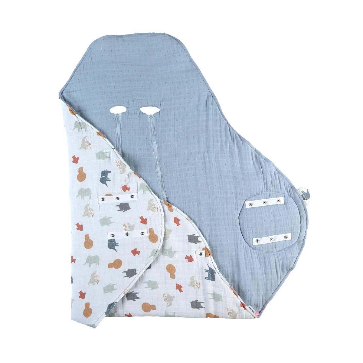 Mix & Match Couverture Promenade Mousseline Bio Jungle De Noukies – Image 6