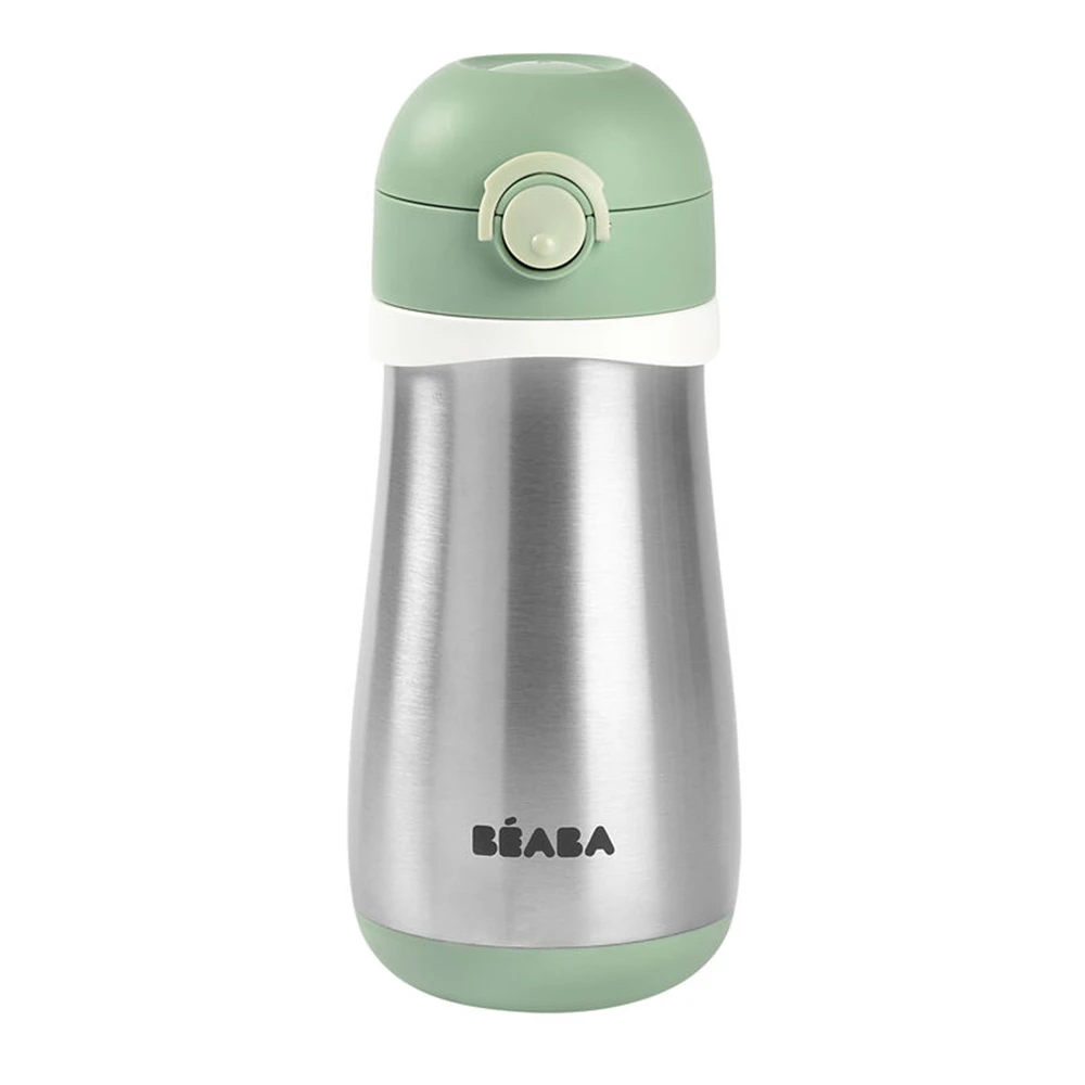 Beaba Gourde Inox Vert Sauge 350 Ml De Béaba
