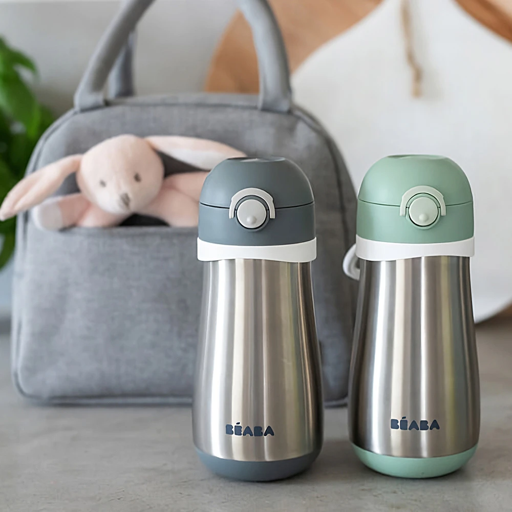 Beaba Gourde Inox Vert Sauge 350 Ml De Béaba – Image 2