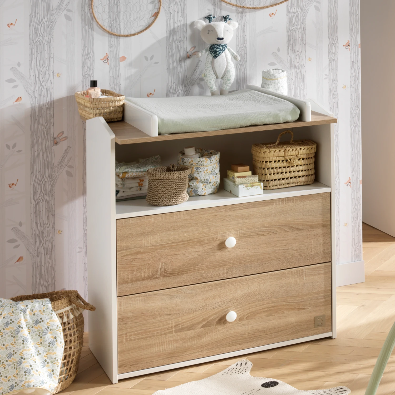 Cabanon Dispositif à Langer Blanc De Sauthon Baby's Sweet Home – Image 3