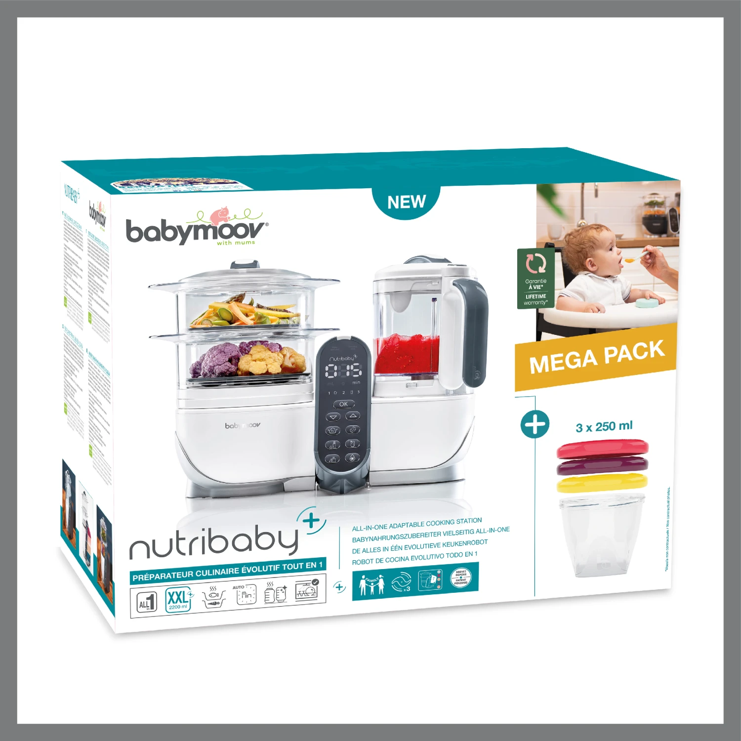 Pack Batch Cooking Nutribaby(+) & 3 Babybols 250mL Blanc De Babymoov – Image 9