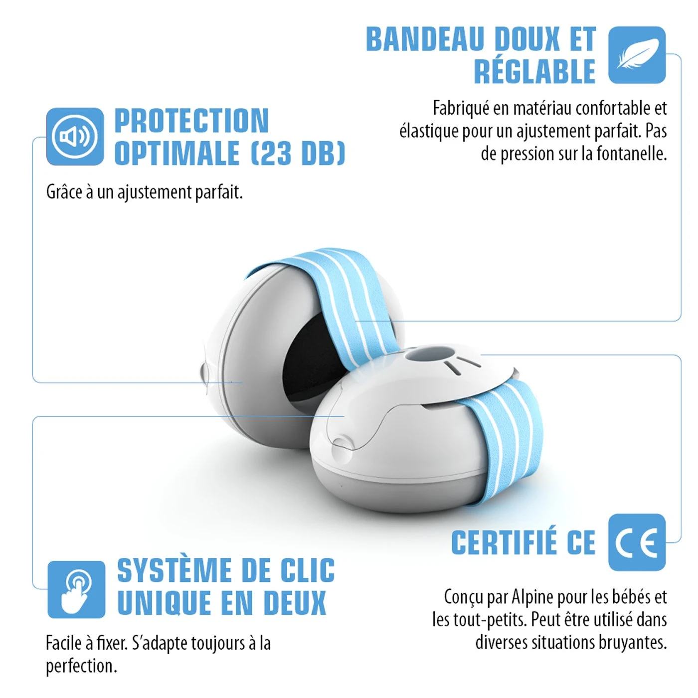 Casque Anti-bruit Muffy Baby Blue De Alpine – Image 8