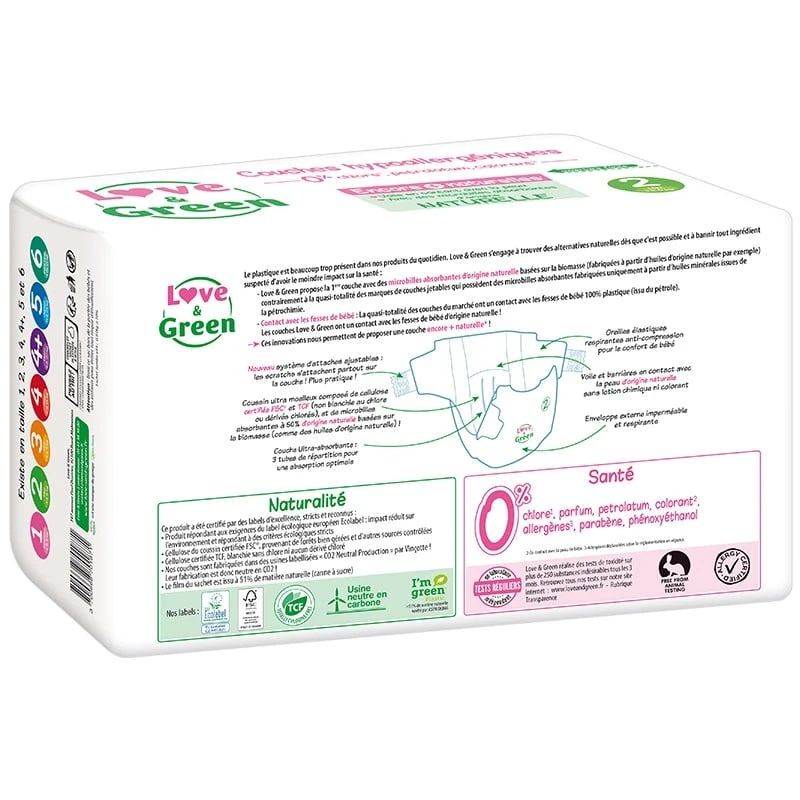 Couches écologiques Blanc T5 De Love & Green – Image 3