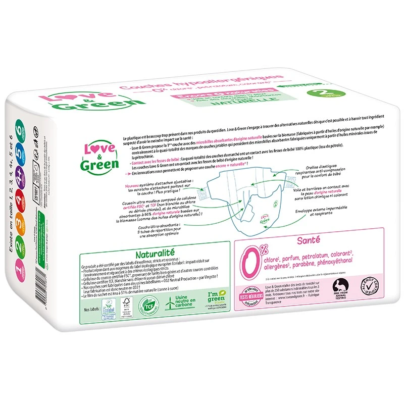 Couches écologiques Blanc T3 De Love & Green – Image 3