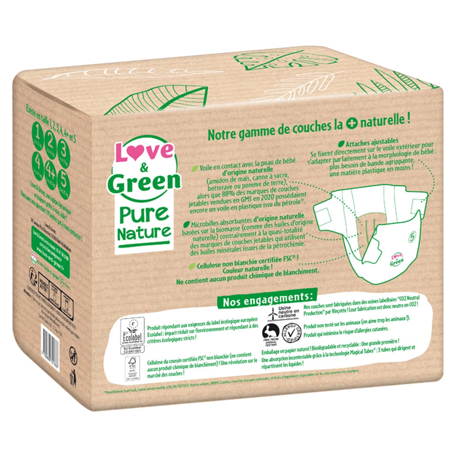 Couches écologiques Pure Nature Eco Label T5 De Love & Green – Image 5