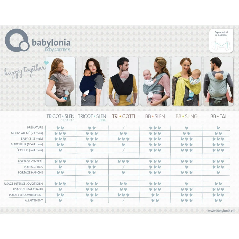 Écharpe De Portage Tissée BB-Slen Black Beans 490 Cm De Babylonia – Image 6