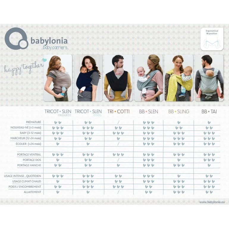 Écharpe De Portage Tricot-Slen Organic Extensible Bio Organic Silvercloud De Babylonia – Image 6