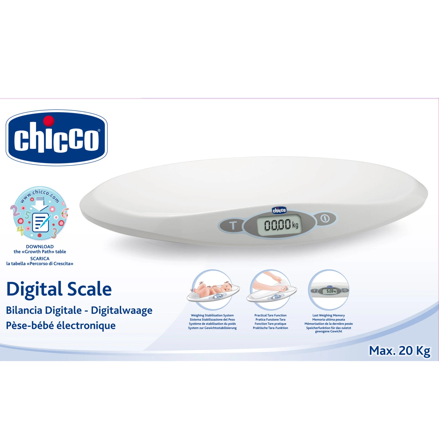 Pèse Bébé électronique Blanc De Chicco – Image 3